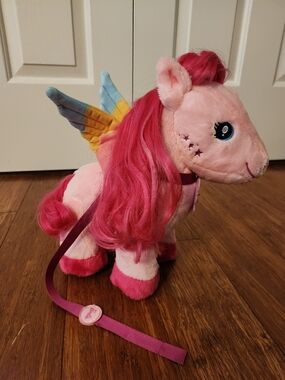 Mattel Barbie A Touch of Magic Stuffed Animals, Walk & Flutter Pegasus Plush Toy